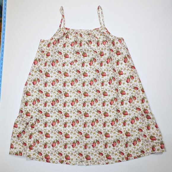 Kate Quinn Gathered Pocket Button Dress Strawberry Floral Organic Cotton Women M - Picture 8 of 10